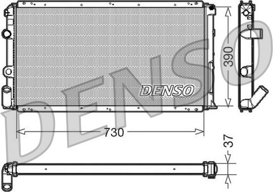 Denso DRM23091 - Радиатор, охлаждение двигателя unicars.by