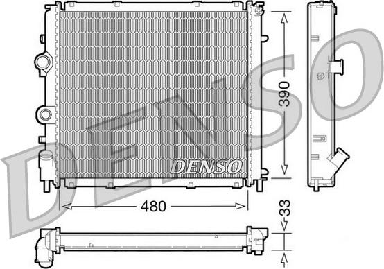 Denso DRM23011 - Радиатор, охлаждение двигателя unicars.by