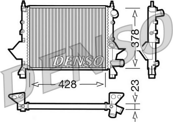 Denso DRM23081 - Радиатор, охлаждение двигателя unicars.by