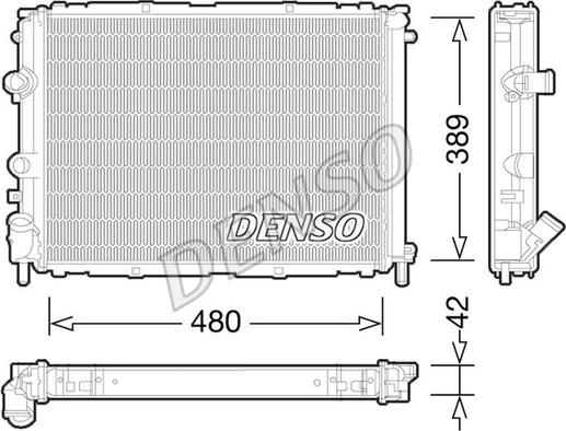 Denso DRM23033 - Радиатор, охлаждение двигателя unicars.by