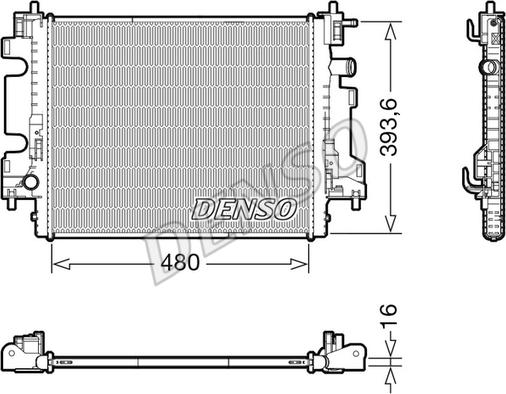 Denso DRM23113 - Радиатор, охлаждение двигателя unicars.by