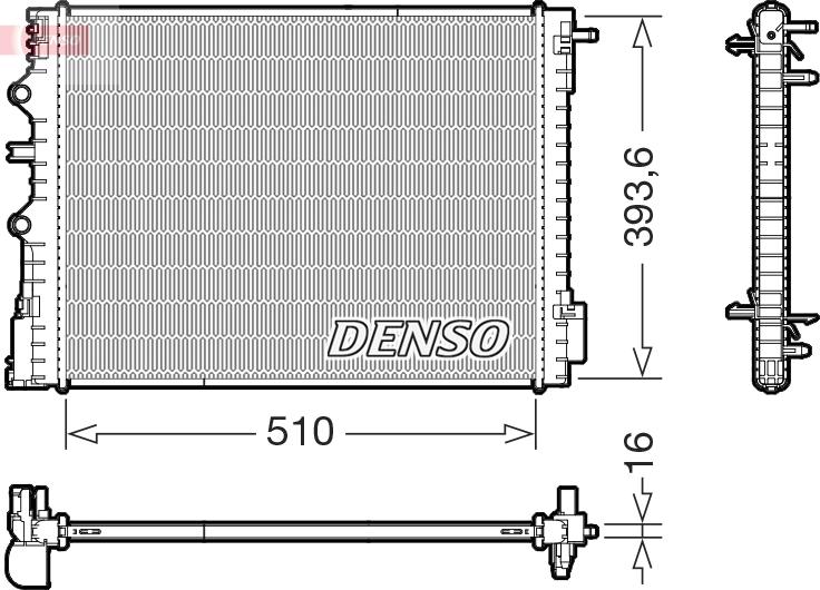 Denso DRM23120 - Радиатор, охлаждение двигателя unicars.by