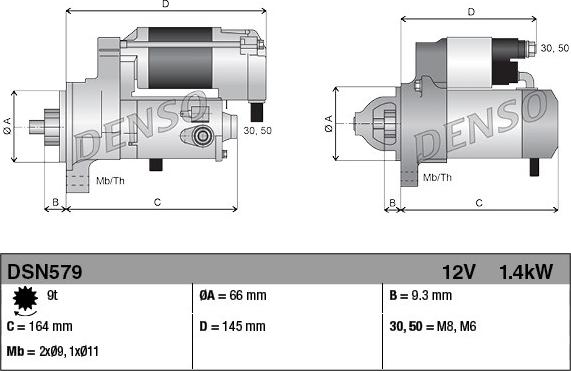 Denso DSN579 - Стартер unicars.by