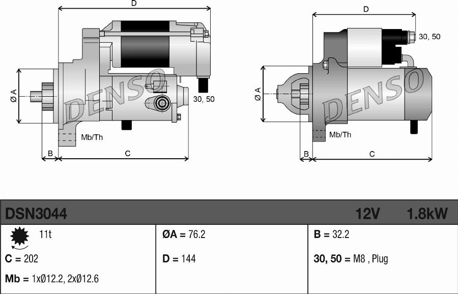 Denso DSN3044 - Стартер unicars.by