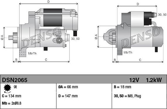 Denso DSN2065 - Стартер unicars.by