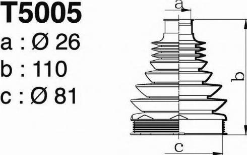 DEPA T5005 - Пыльник, приводной вал unicars.by