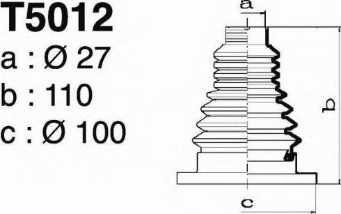 DEPA T5012 - Пыльник, приводной вал unicars.by