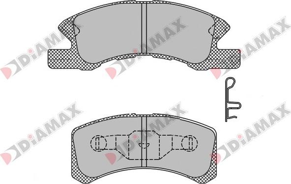 Diamax N09445 - Тормозные колодки, дисковые, комплект unicars.by