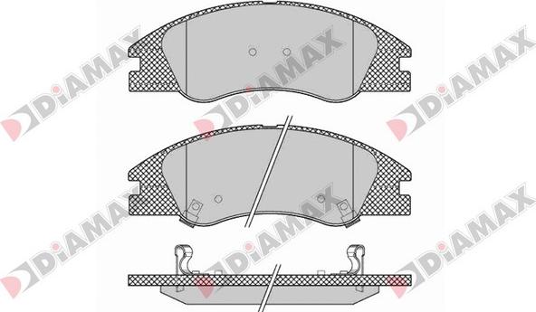 Diamax N09417 - Тормозные колодки, дисковые, комплект unicars.by