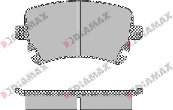 Diamax N09436 - Тормозные колодки, дисковые, комплект unicars.by