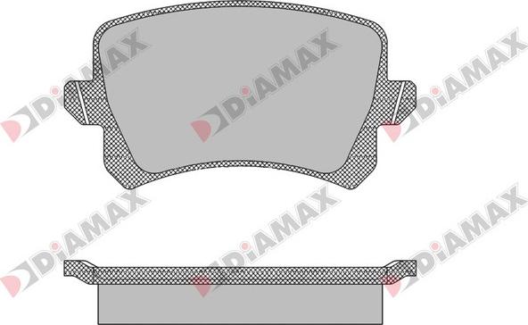 Diamax N09433 - Тормозные колодки, дисковые, комплект unicars.by