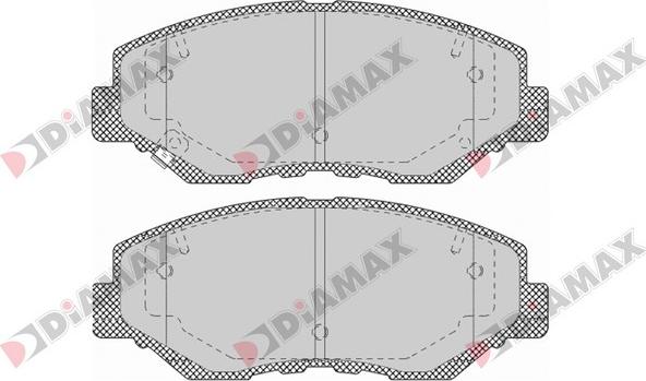 Diamax N09422 - Тормозные колодки, дисковые, комплект unicars.by