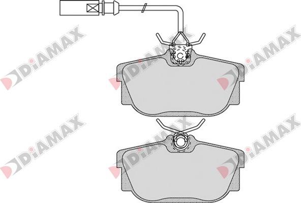 Diamax N09550 - Тормозные колодки, дисковые, комплект unicars.by