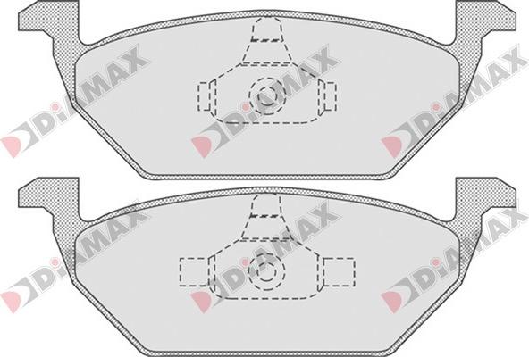 Diamax N09557 - Тормозные колодки, дисковые, комплект unicars.by