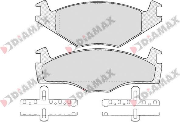 Diamax N09565 - Тормозные колодки, дисковые, комплект unicars.by