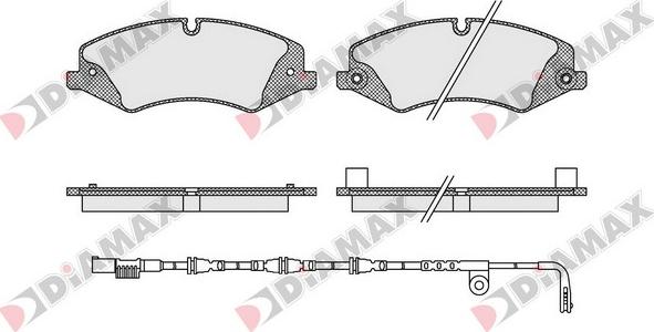 Diamax N09509A - Тормозные колодки, дисковые, комплект unicars.by