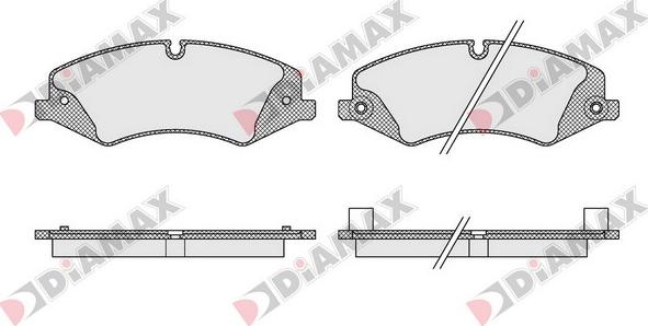 Diamax N09509 - Тормозные колодки, дисковые, комплект unicars.by