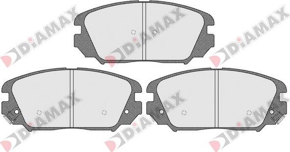 Diamax N09502 - Тормозные колодки, дисковые, комплект unicars.by