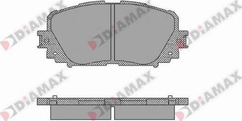 Diamax N09580 - Тормозные колодки, дисковые, комплект unicars.by