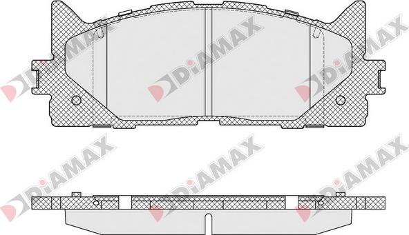 Diamax N09587 - Тормозные колодки, дисковые, комплект unicars.by