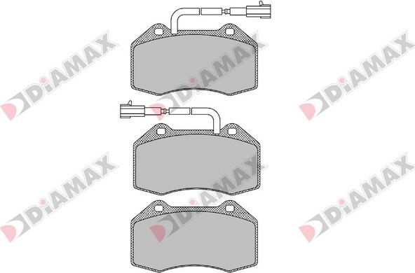 Diamax N09535 - Тормозные колодки, дисковые, комплект unicars.by