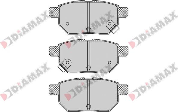 Diamax N09570 - Тормозные колодки, дисковые, комплект unicars.by