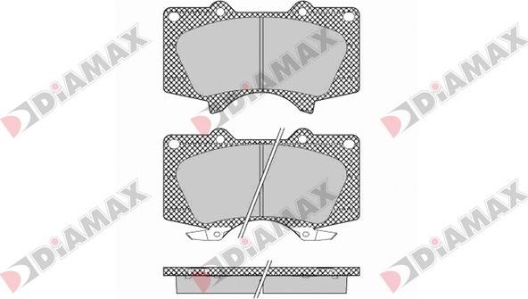 Diamax N09573 - Тормозные колодки, дисковые, комплект unicars.by