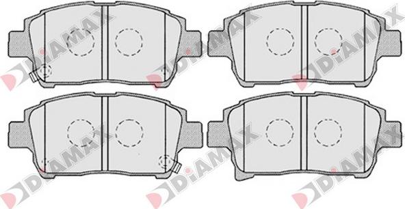 Diamax N09697 - Тормозные колодки, дисковые, комплект unicars.by