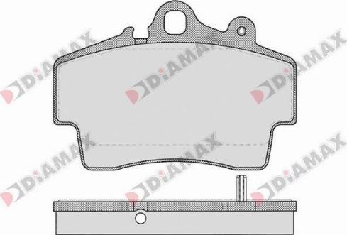 Diamax N09651 - Тормозные колодки, дисковые, комплект unicars.by