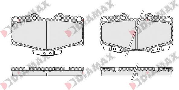 Diamax N09635 - Тормозные колодки, дисковые, комплект unicars.by