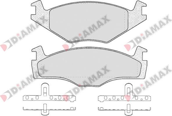 Diamax N09632 - Тормозные колодки, дисковые, комплект unicars.by