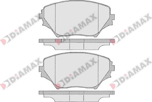 Diamax N09625 - Тормозные колодки, дисковые, комплект unicars.by