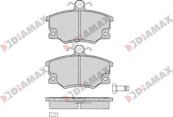 Diamax N09628 - Тормозные колодки, дисковые, комплект unicars.by