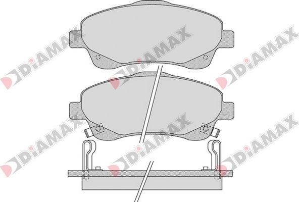 Diamax N09623 - Тормозные колодки, дисковые, комплект unicars.by