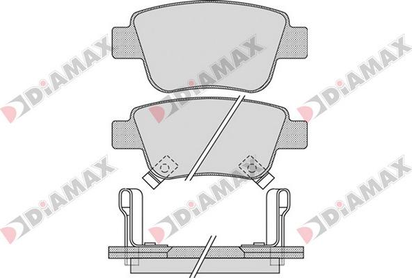 Diamax N09622 - Тормозные колодки, дисковые, комплект unicars.by