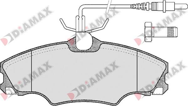 Diamax N09046 - Тормозные колодки, дисковые, комплект unicars.by