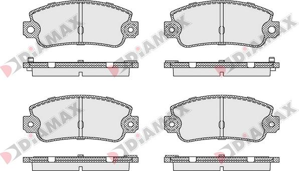 Diamax N09048 - Тормозные колодки, дисковые, комплект unicars.by