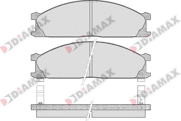 Diamax N09050 - Тормозные колодки, дисковые, комплект unicars.by