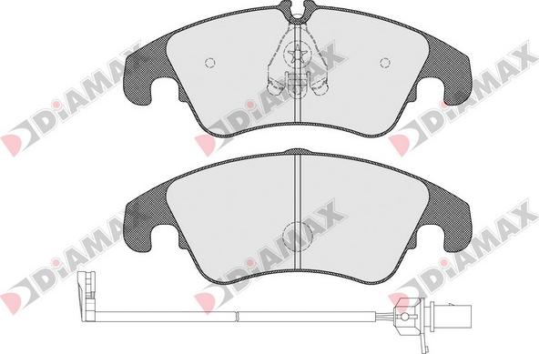 Diamax N09068A - Тормозные колодки, дисковые, комплект unicars.by