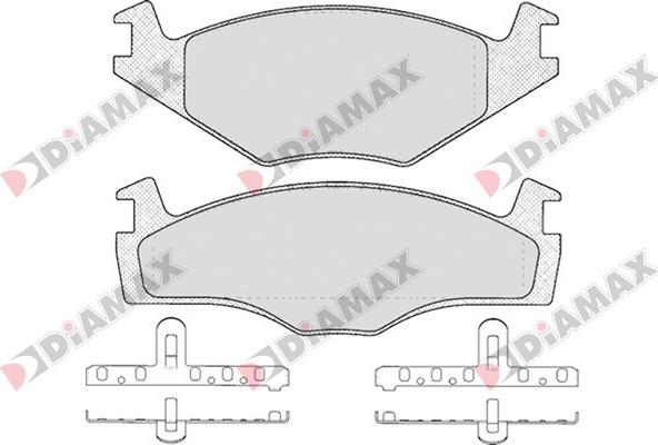 Diamax N09063 - Тормозные колодки, дисковые, комплект unicars.by