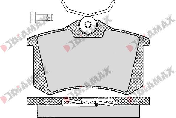 Diamax N09008 - Тормозные колодки, дисковые, комплект unicars.by