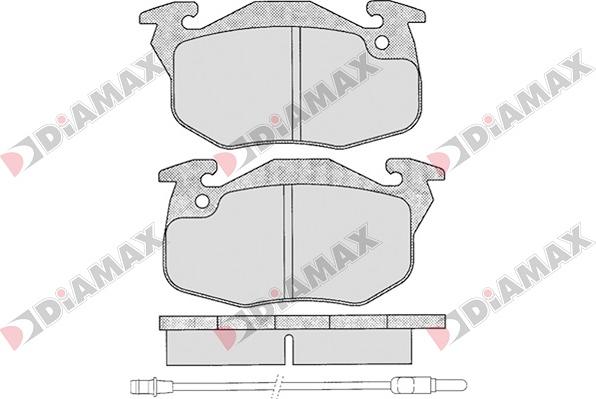 Diamax N09002 - Тормозные колодки, дисковые, комплект unicars.by