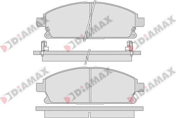 Diamax N09081 - Тормозные колодки, дисковые, комплект unicars.by