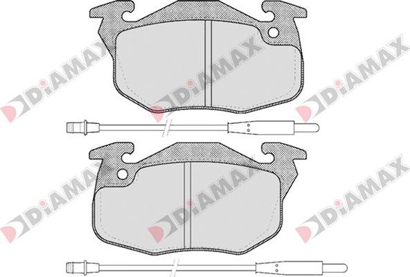 Diamax N09073 - Тормозные колодки, дисковые, комплект unicars.by