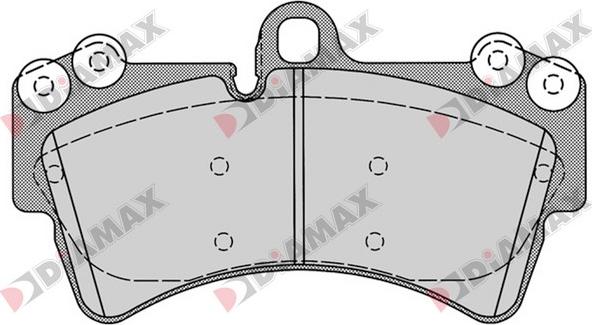 Diamax N09196 - Тормозные колодки, дисковые, комплект unicars.by