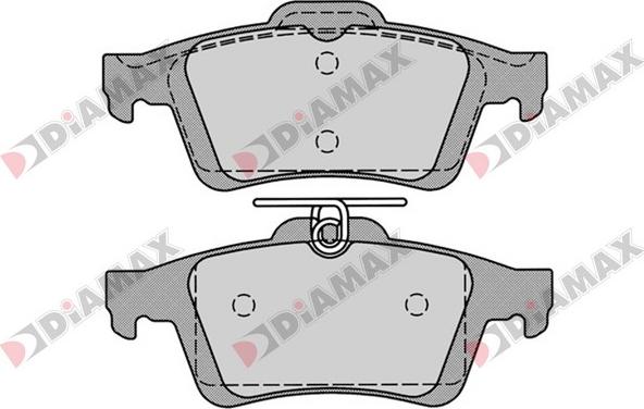 Diamax N09191 - Тормозные колодки, дисковые, комплект unicars.by