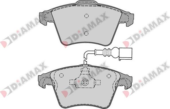 Diamax N09140 - Тормозные колодки, дисковые, комплект unicars.by