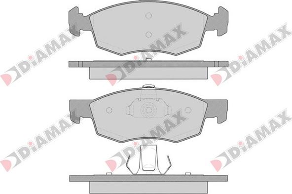 Diamax N09160 - Тормозные колодки, дисковые, комплект unicars.by