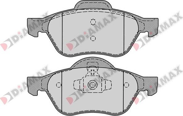 Diamax N09168 - Тормозные колодки, дисковые, комплект unicars.by