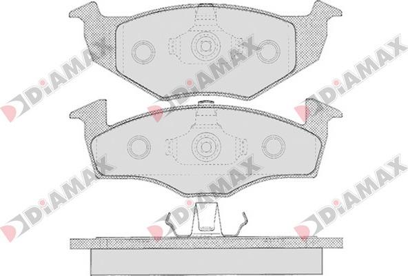 Diamax N09101 - Тормозные колодки, дисковые, комплект unicars.by